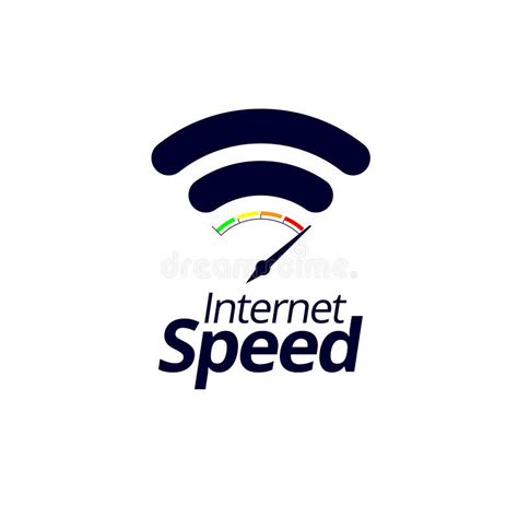 Símbolo De Concepto De Subida De Velocidad De Internet Y Wifi