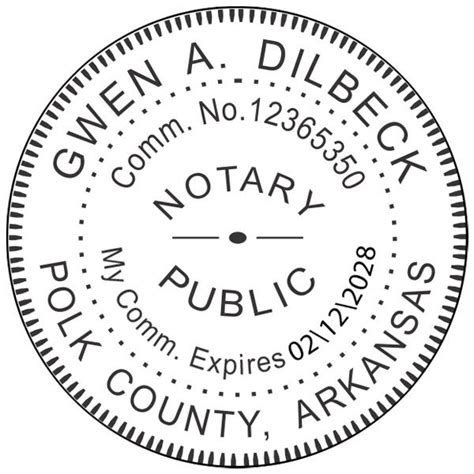 Round Arkansas Notary Seal Embosser All State Notary