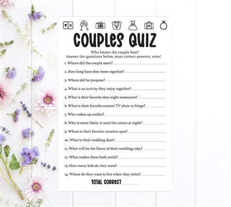 Couples Quiz Who Knows The Couple Best Bridal Shower Game Newlyweds Game Bridal Shower Bride Or