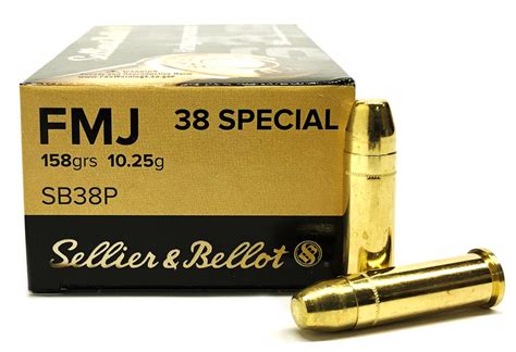 38 Special 158 Grain Fmj Sellier And Bellot Sb38p 50 Rounds