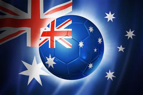 Premium Photo Soccer Football Ball With Australia Flag