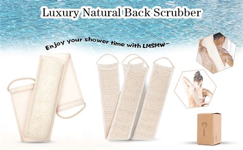 Natural Loofah Back Scrubber For Shower Bath Exfoliating Luffa Back