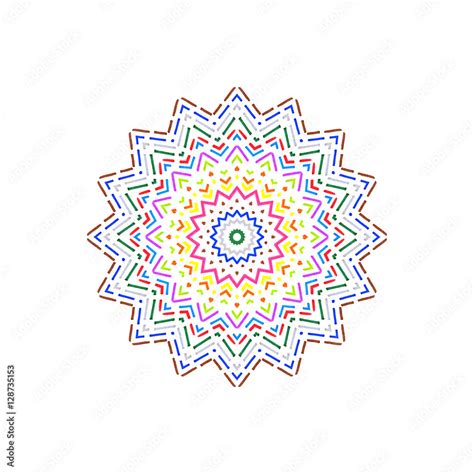 Colorful Dotted Line Pattern Shape Ilustración De Stock Adobe Stock