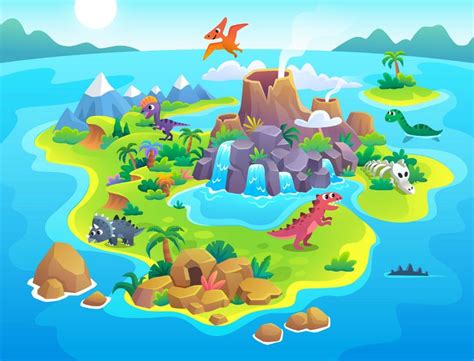 Dinosaur Island On Behance Dinosaur Games Dinosaur Illustration