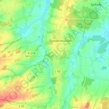 Topografische Karte Eickholt H He Relief