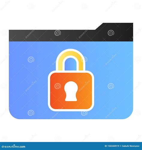 Folder With Padlock Flat Icon Locked Folder Color Icons In Trendy Flat