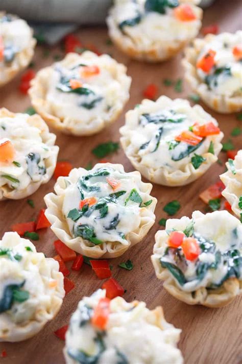 Spinach And Artichoke Dip Phyllo Cups The Cozy Cook