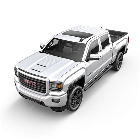 Premium Ai Image Realistic White Gmc Silverado Pickup Truck On