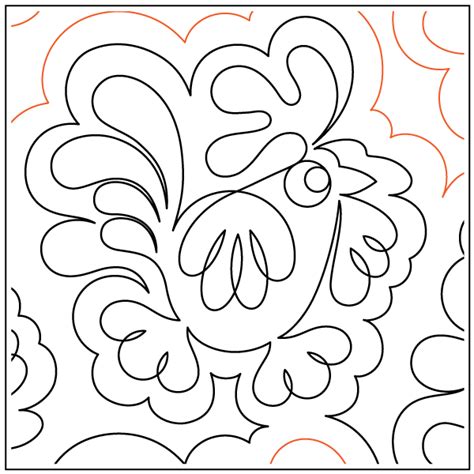 Chicken Dance Pantograph Quilting Creations
