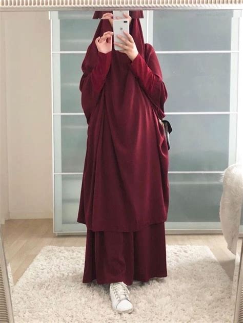 Hooded Muslim Womens Hijab Dress Sets Islamic Clothes In 2024 Muslim