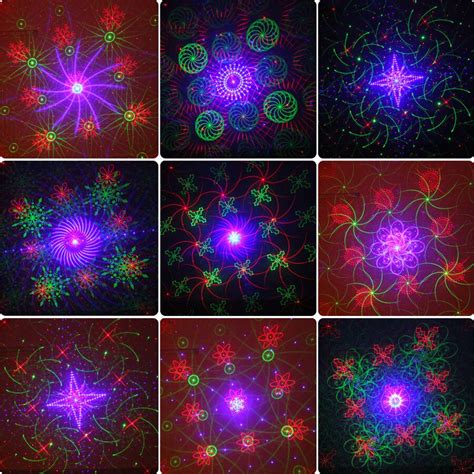 ESHINY RG RGB Laser 64 Stars 96 Patterns DJ Disco Light Party Projector