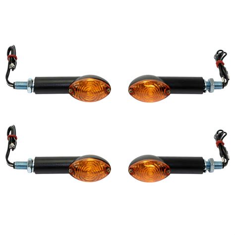 2x Blinker Paar Cat Eye 40 mm schwarz E geprüft für Hyosung Kawasaki