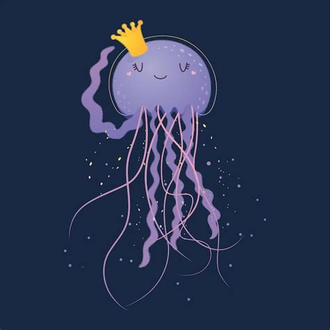 Premium Vector Cartoon Jellyfish Illustration Vector Illustration Of