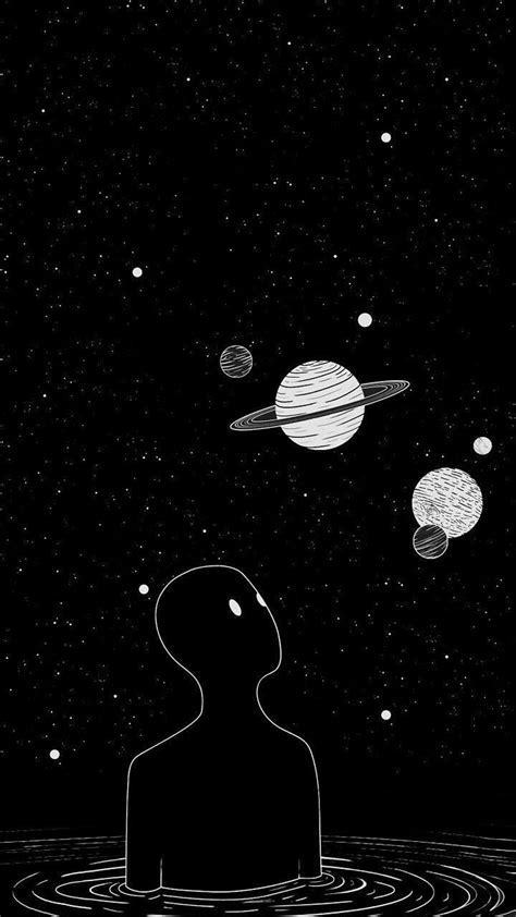 236 Black Wallpaper Aesthetic Space Picture - MyWeb