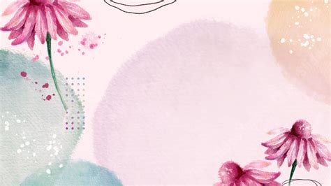 Abstract Nature Colorful Flowers Water Watercolor Powerpoint Background For Free Download