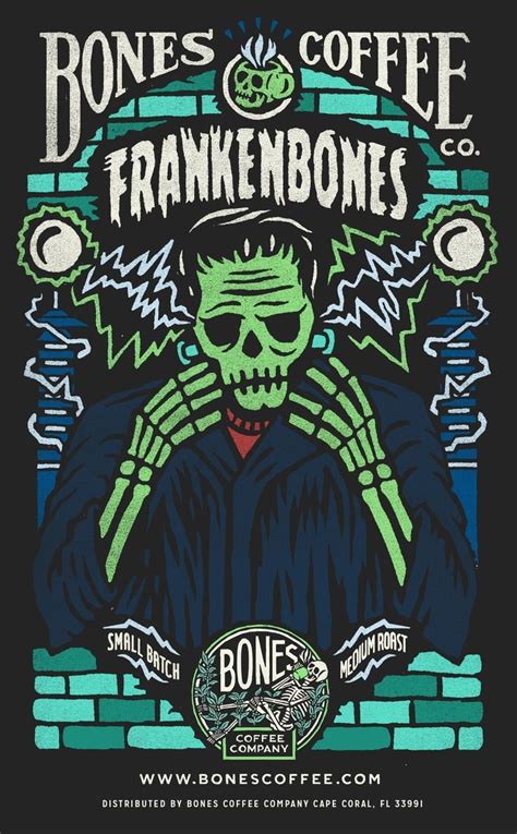 Bones Coffee Co Frankenbones Halloween Wallpaper Iphone Backgrounds