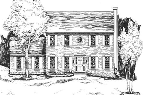 Colonial Home Design Bedrms Baths Sq Ft Plan