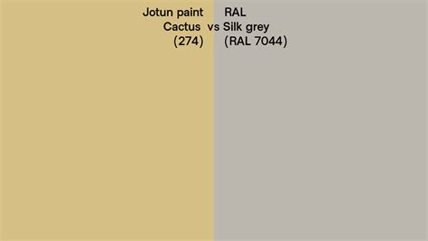 Jotun Paint Cactus 274 Vs Ral Silk Grey Ral 7044 Side By Side