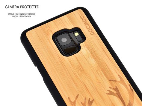 Samsung Galaxy S9 Wood Case Galaxy S9 Case Bamboo Deer