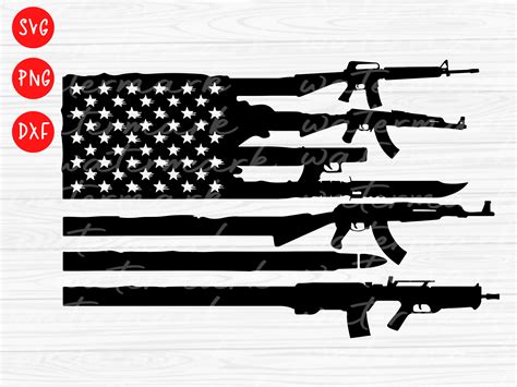 Rifle Flag Svg Guns Svg American Gun Flag Svg 2nd Amendment Etsy