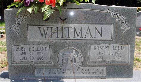 Ruby Holland Whitman Find A Grave Memorial