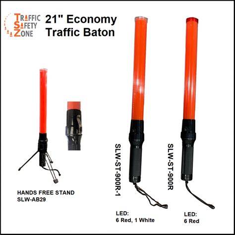 Red Traffic Wand With Led Lights