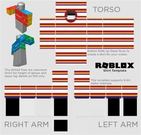 Roblox Colorful Stripe T Shirt With Blue Jeans Template By Pixlr To