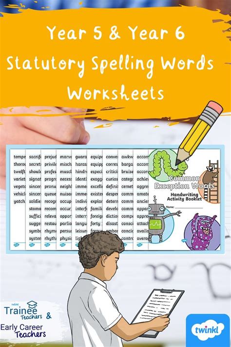 Year 5 6 Statutory Spelling Handwriting Practice Booklet Artofit