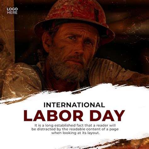 Premium Psd Labor Day Greeting Card Labor Day Celebraton Banner