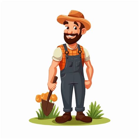 Ilustraci N Vectorial De Dibujos Animados De Personajes De Agricultores