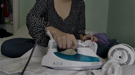 Asmr Ironing No Talking Steam And Fabric Sounds Ironing Clothes Shirts