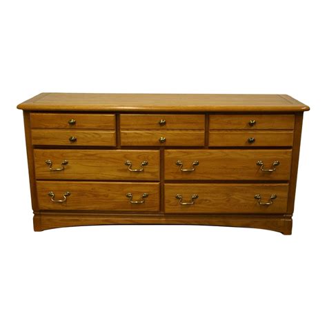 Bassett Furniture Country French 66 Double Dresser 2050 237 47 Ash Finish Chairish