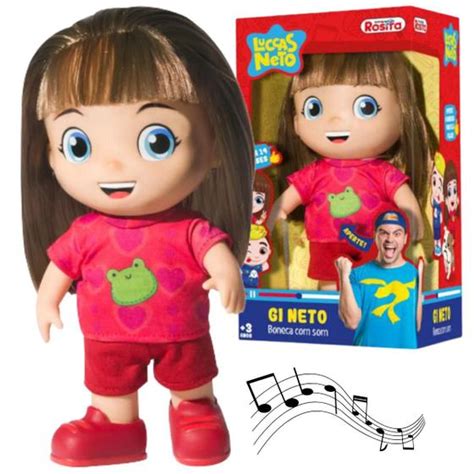 Boneca Gi Neto 27cm Infantil Aventureiros Fala 14 Frases Aventureira