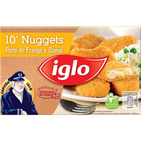 Nuggets De Peito De Frango E Queijo 10 Unidades Embalagem 208 G Iglo