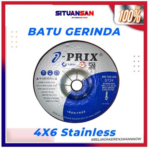 Jual Batu Gerinda Potong Cutting Wheel 4 Inch 4 X 6 Stainless Iprix I