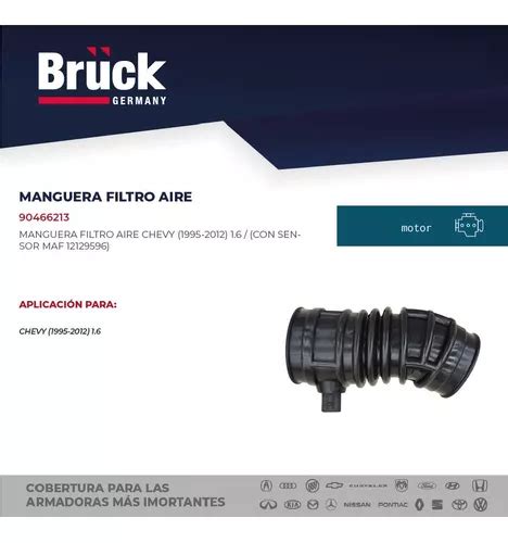 Manguera Del Filtro Aire Chevy 94 11 Mpfi Con Sensor Bruck MercadoLibre