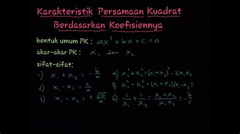 Rumus Jumlah Dan Hasil Kali Akar Akar Persamaan Kuadrat Persamaan