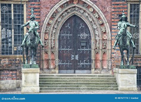 Bremen City Hall Statue Stock Photo Image Of Heritage 48767774