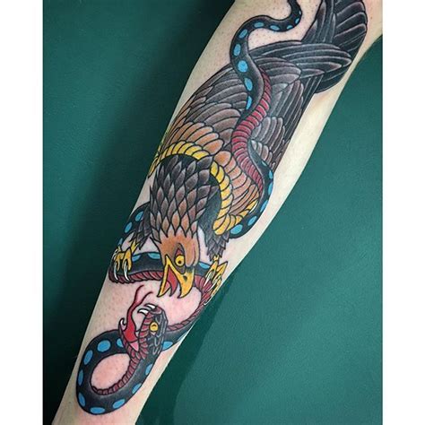 Tattoo uploaded by Robert Davies • Traditional Hawk by Megon Shoreclay ...