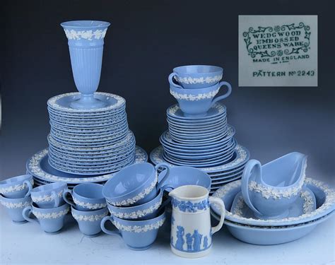 Sold Price Pc Wedgwood Blue Queensware Dinnerware Items June