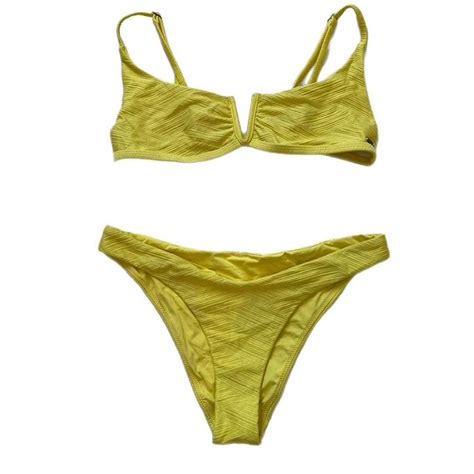 O Neill Yellow Bikini Fits Xs S Model Is A Depop