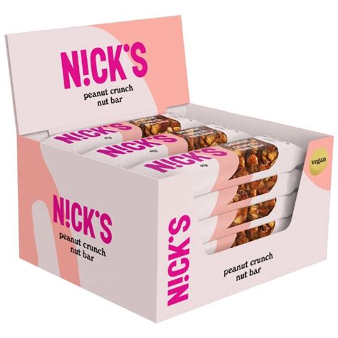 Köp Nicks Nut Bar Peanut Crunch 12 St På