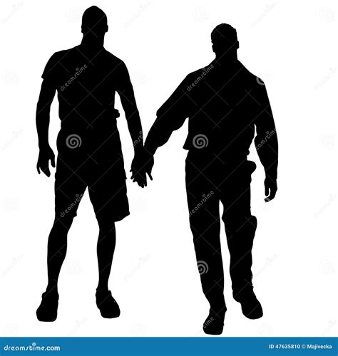 Siluetas Del Vector Del Gay Ilustración del Vector Ilustración de vector manera