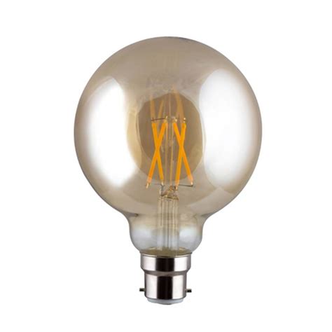 EUROLUX Amber LED Filament Mini Maxi B22 4W Warm White Hardware