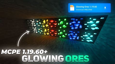 Glowing Ores Texture Pack Mcpe 1 19 60 Visible Ores Ores Texture