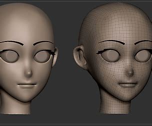 Anime Head Base Mesh Create A Character Base Mesh