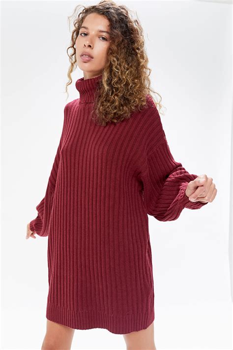 Uo Jill Turtleneck Sweater Dress Urban Outfitters Turtleneck