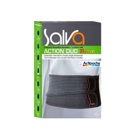 Salva Action Duo Therm Hauteur Cm Ceinture Lombaire Actipoche