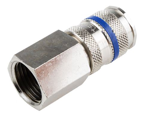 Rs Pro Steel Female Pneumatic Quick Connect Coupling G 12 Female Threaded Rs