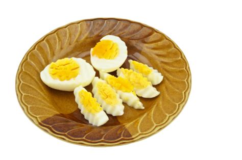 Boiled Eggs Cut Isolated On White Background Isolated White Protein